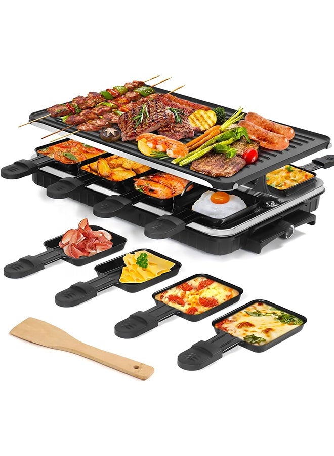 Masroo 2 in 1 Electric Griddle Nonstick with 8 Cheese Pans, Indoor Grill BBQ Grill, Adjustable Temperature Control, Ideal for Family and Party Fun - Image 1